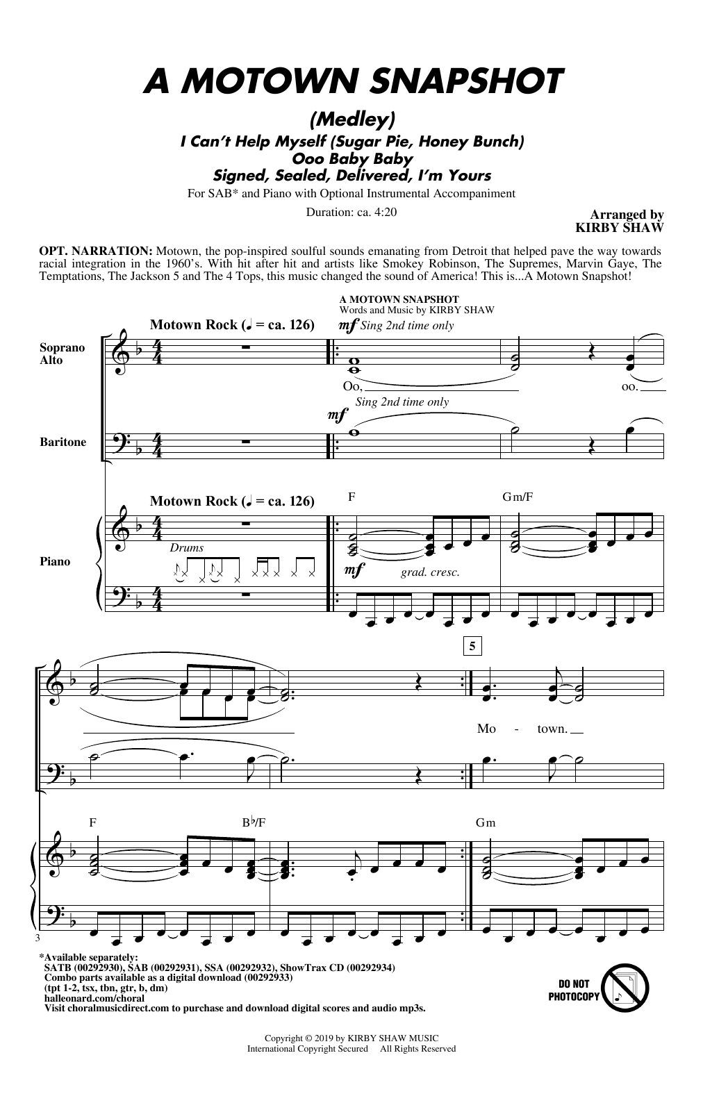 Produktbild zu: A Motown Snapshot (Medley)