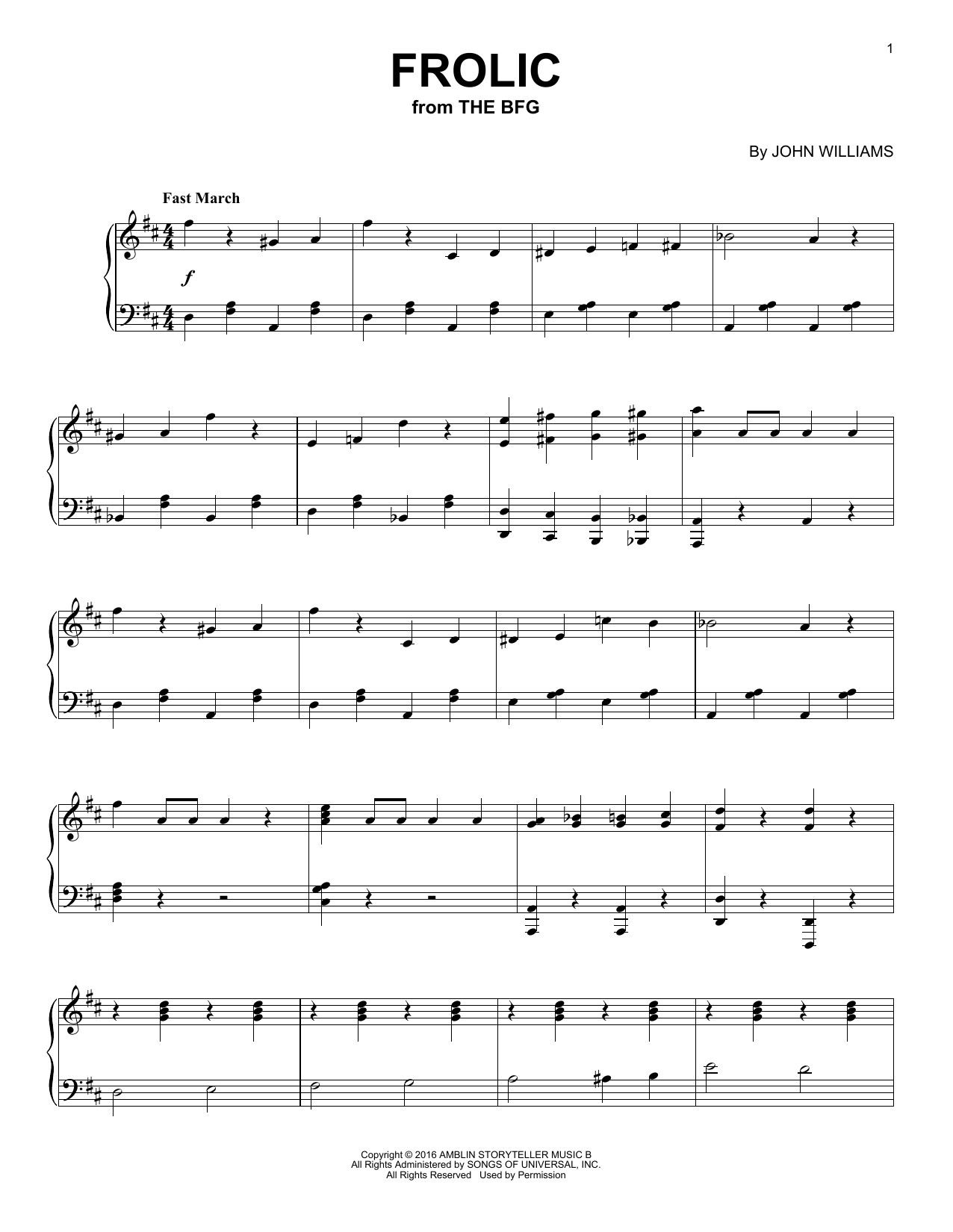 Product gallery: Page 1 of 1 Frolic, John Williams