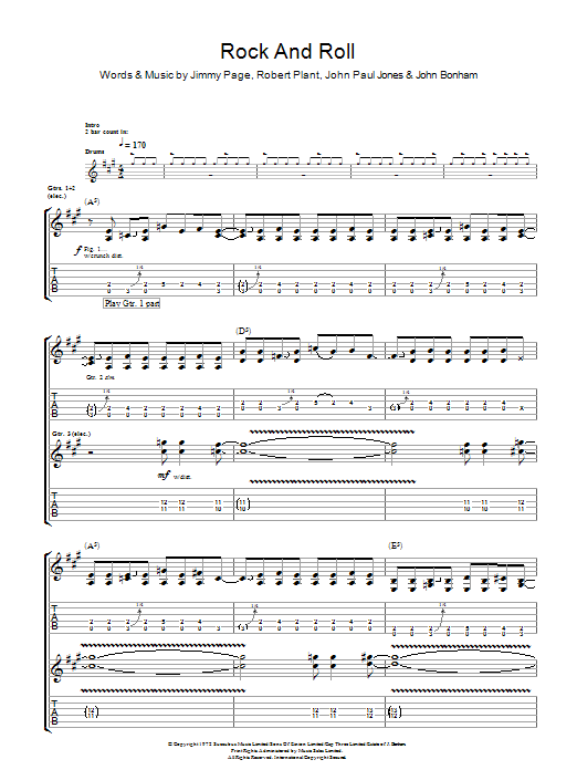 Produktgalerie: Seite 1 von 1 Rock And Roll, Led Zeppelin, Gitarre