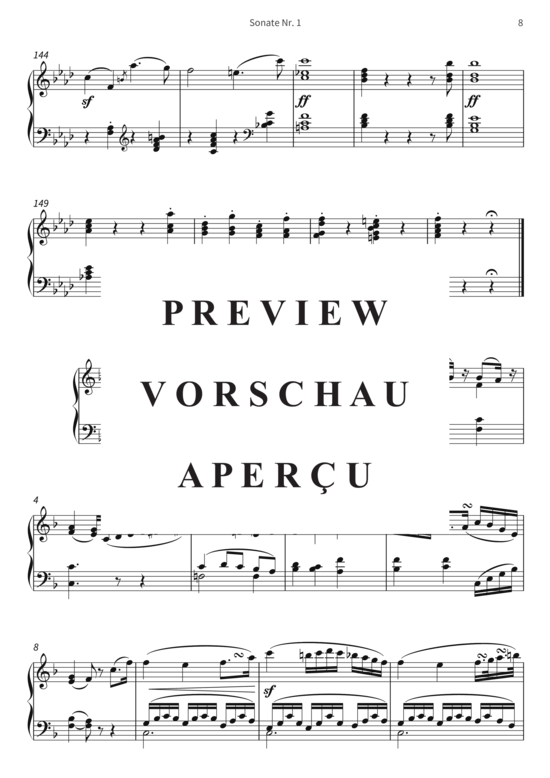 Produktgalerie: Seite 11 von 21 Sonate Nr. 1 - op. 2 No. 1, f-Moll , , Klavier Solo
