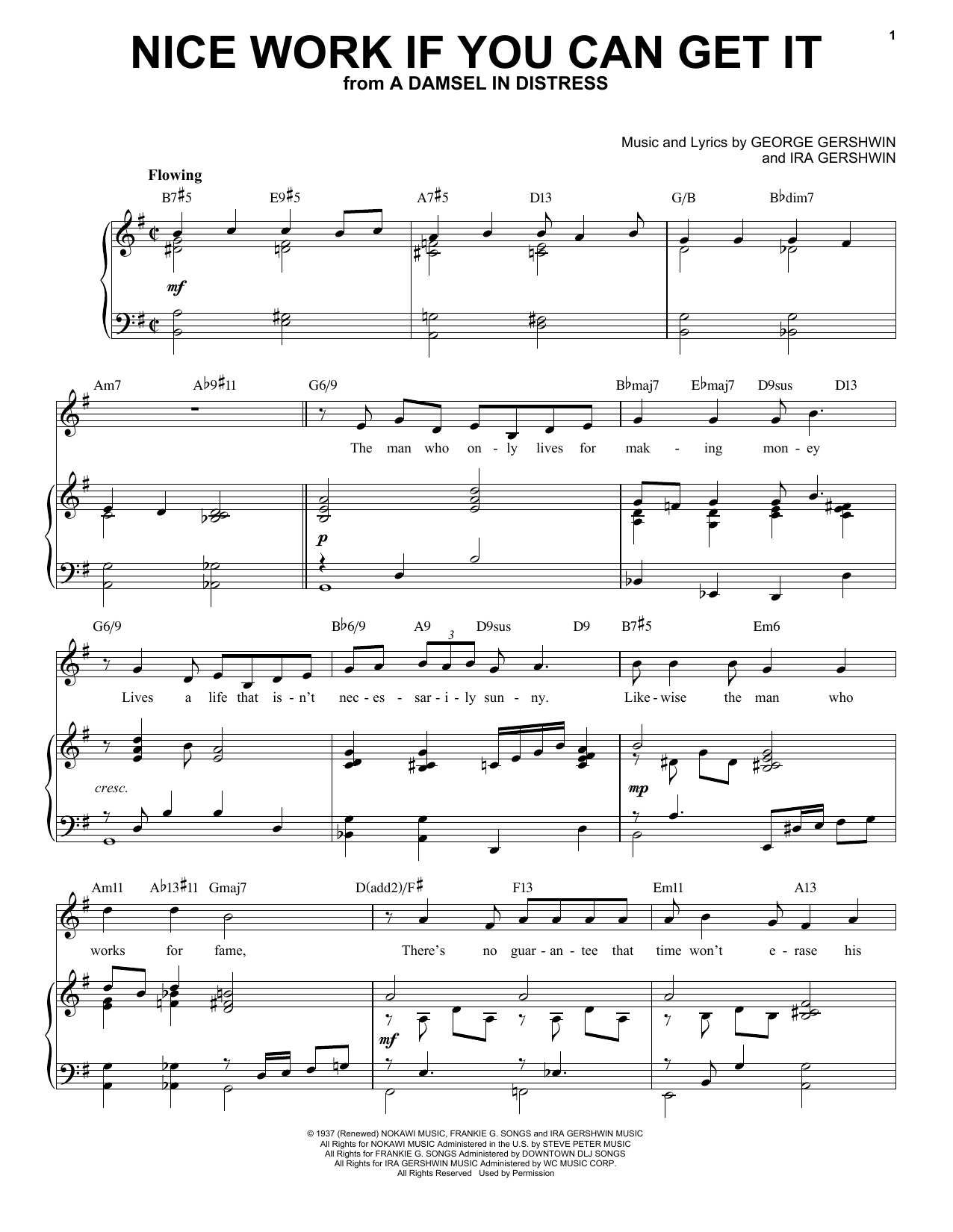 Produktbild zu: Nice Work If You Can Get It [Jazz version] (arr. Brent Edstrom)