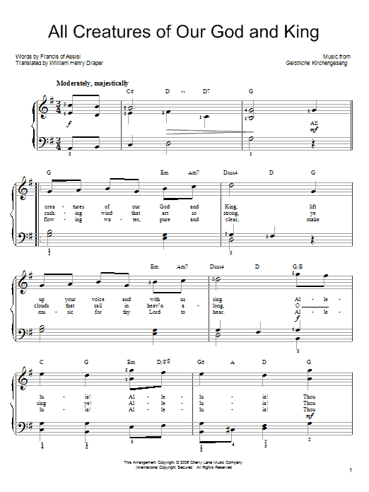 Produktbild zu: All Creatures Of Our God And King