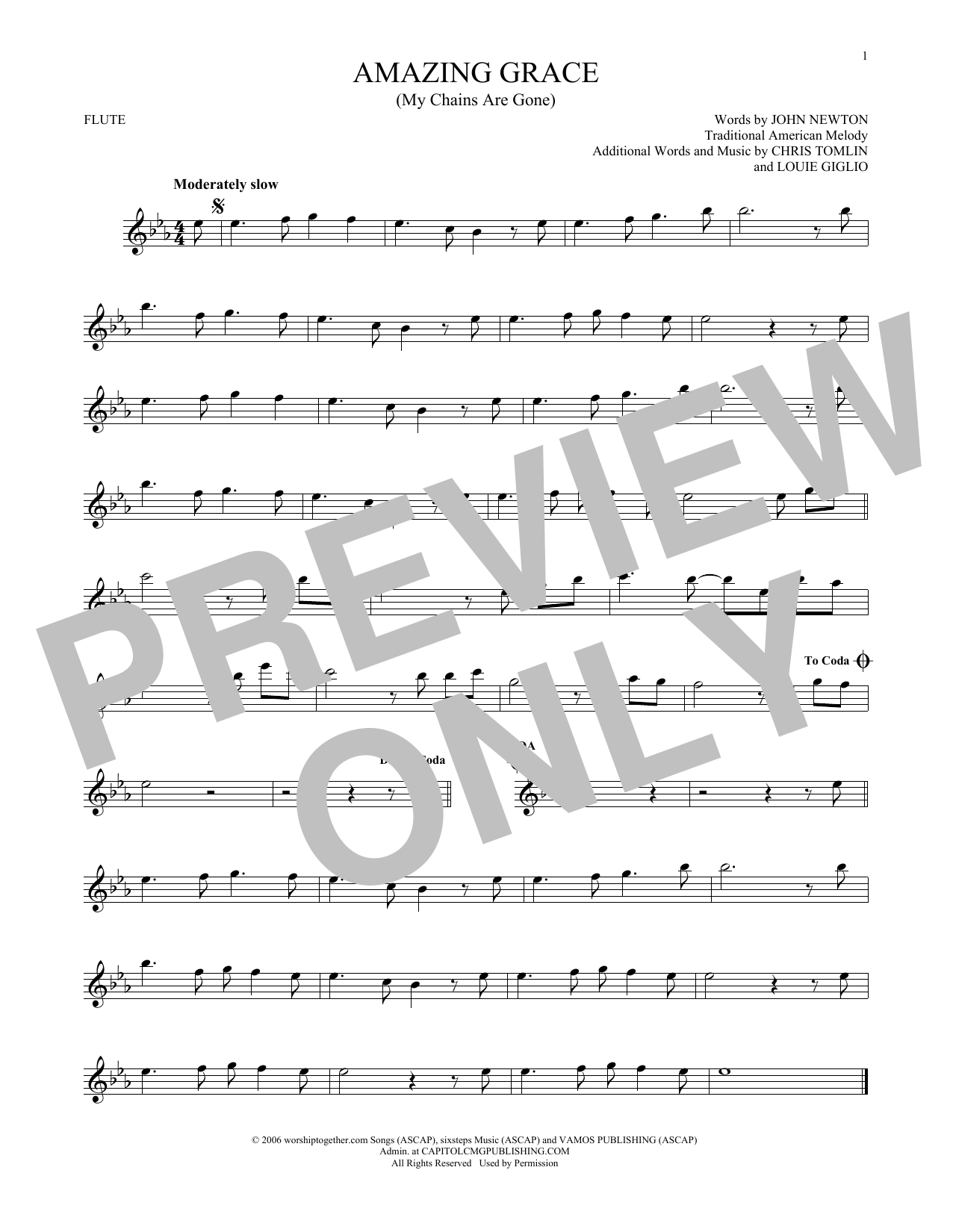 Product gallery: Page 1 of 1 Amazing Grace (My Chains Are Gone), Chris Tomlin