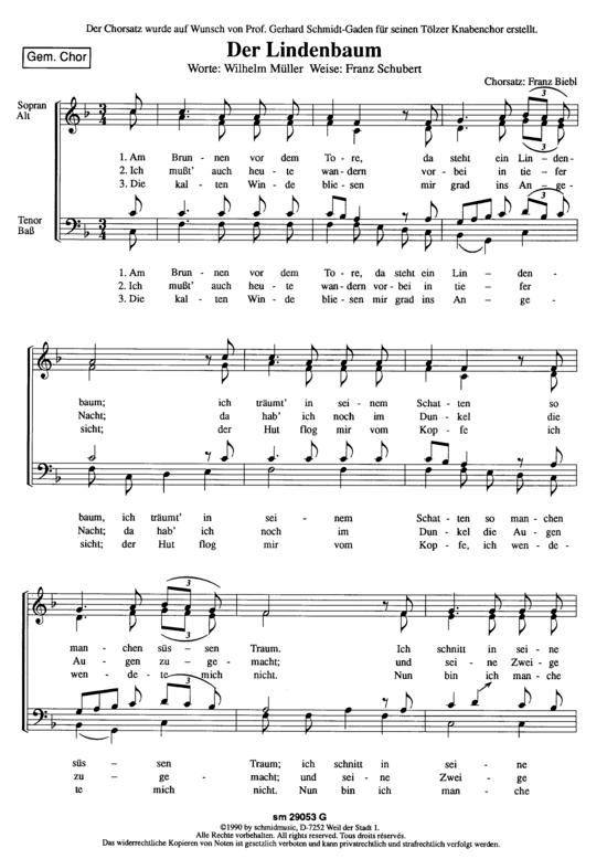 Product picture to: Der Lindenbaum Frühlingslied aus Böhmen