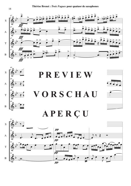 Product gallery: Page 19 of 21 Drei Fugen , , (Saxophone Quartet SATB)