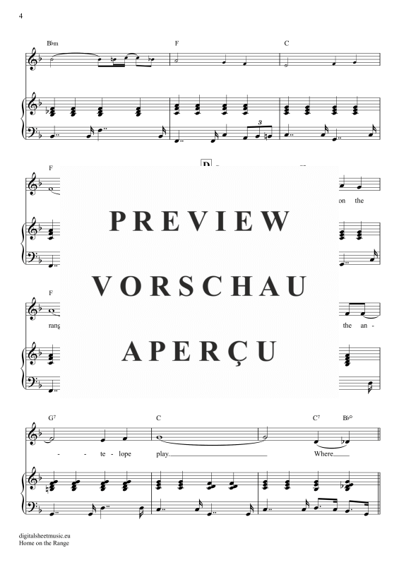Product gallery: Page 5 of 6 Home On The Range, Folk Song, American, Voice with Piano Accompaniment
