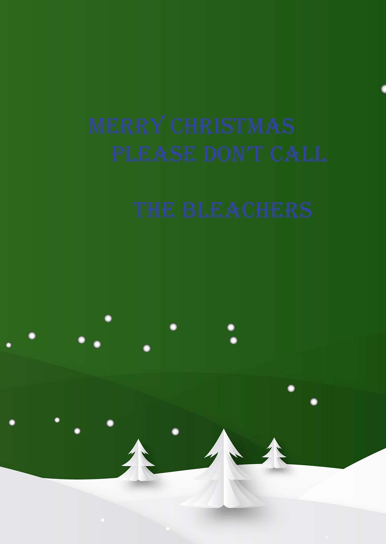 cover: Merry Christmas, Please Don't Call, Bleachers, Gesang, Gitarre, Klavier