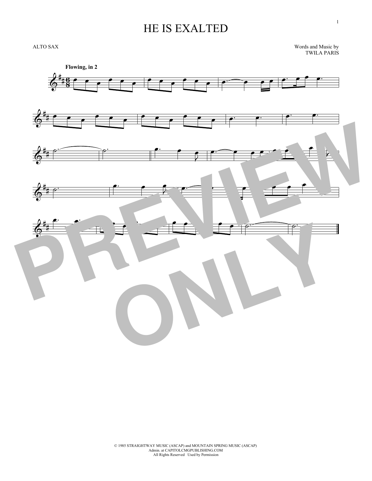 Product gallery: Page 1 of 1 He Is Exalted, Twila Paris