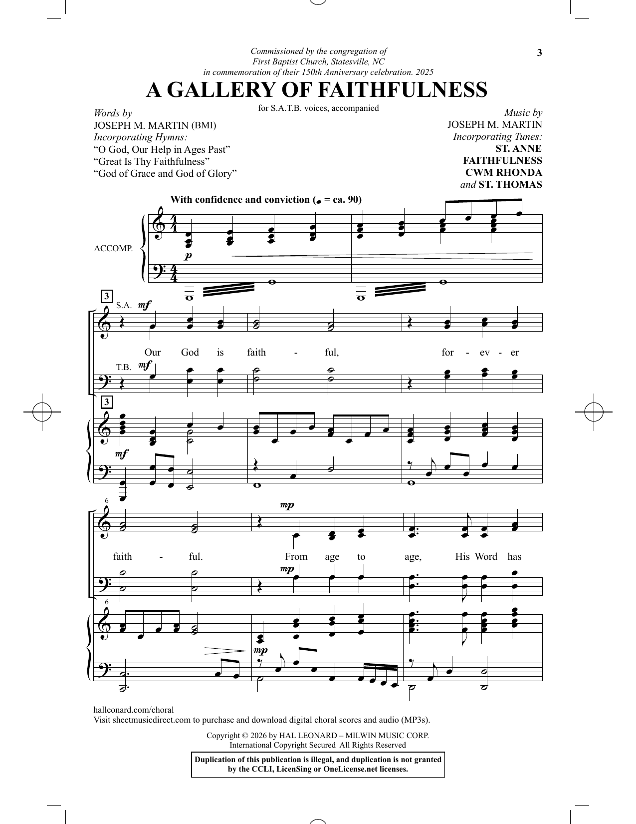 Produktgalerie: Seite 1 von 1 A Gallery Of Faithfulness, Joseph M. Martin, Chor
