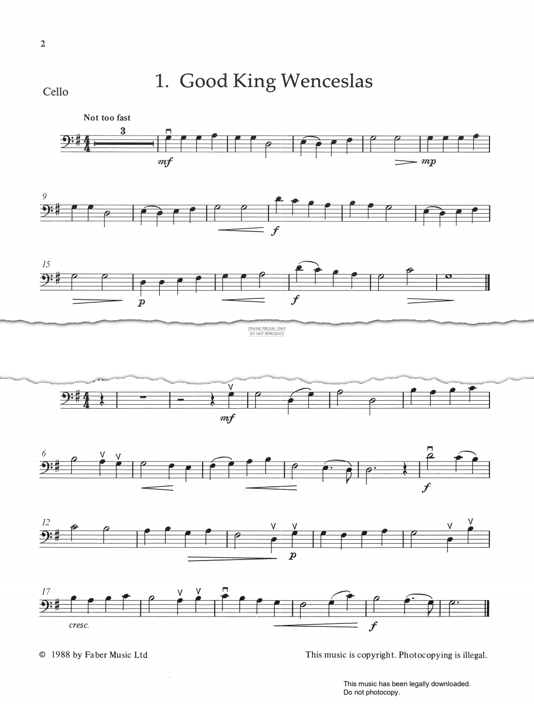 Produktgalerie: Seite 1 von 1 Good King Wenceslas, Traditional, Klavier, Violoncello