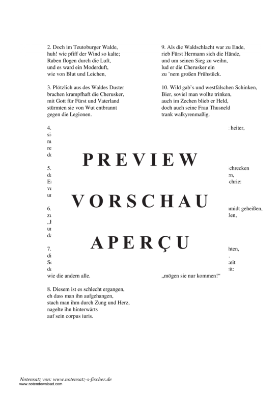 Produktgalerie: Seite 4 von 4 Teutoburger Schlacht , , Klavier und Gesang