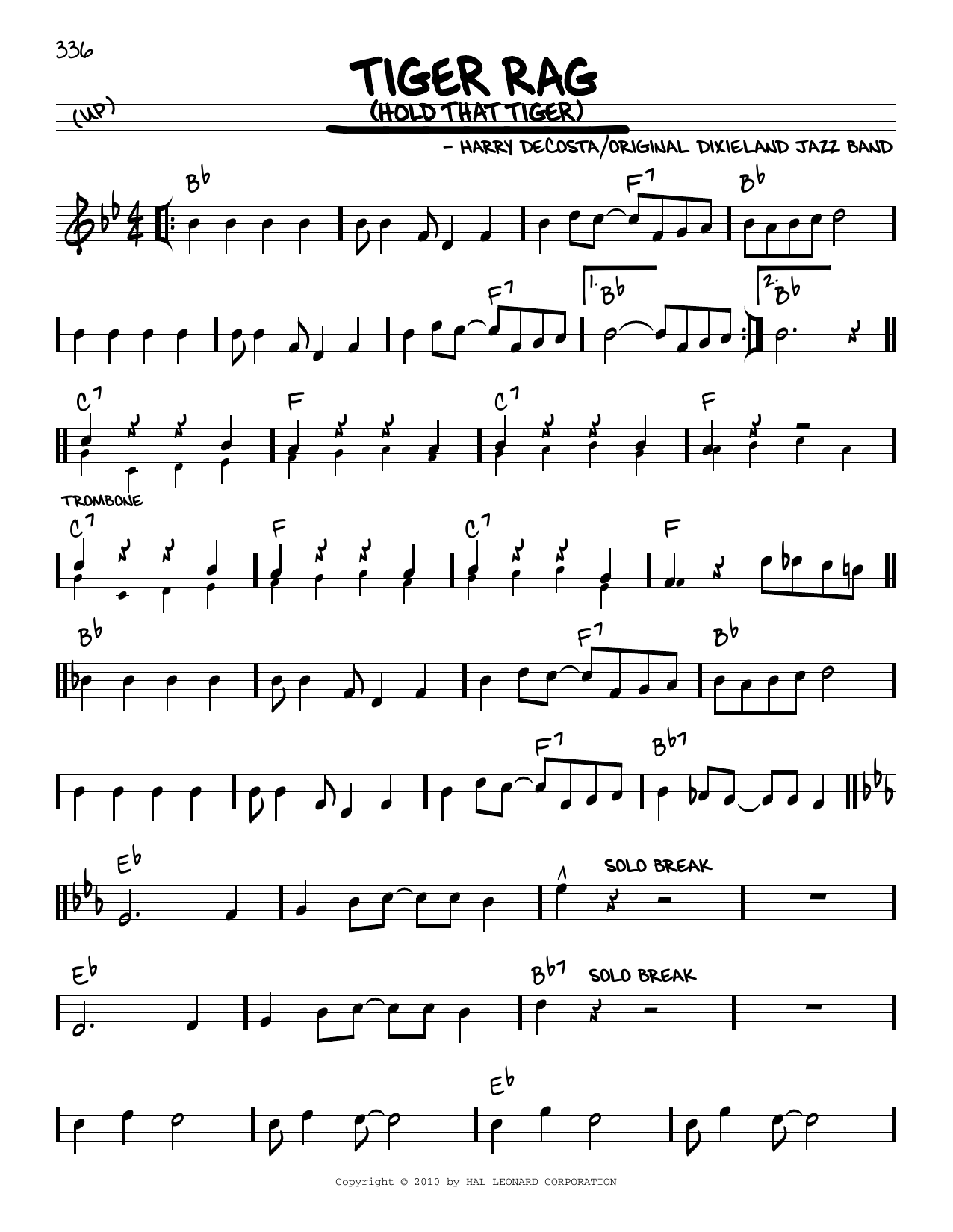 Produktbild zu: Tiger Rag (Hold That Tiger) (arr. Robert Rawlins)