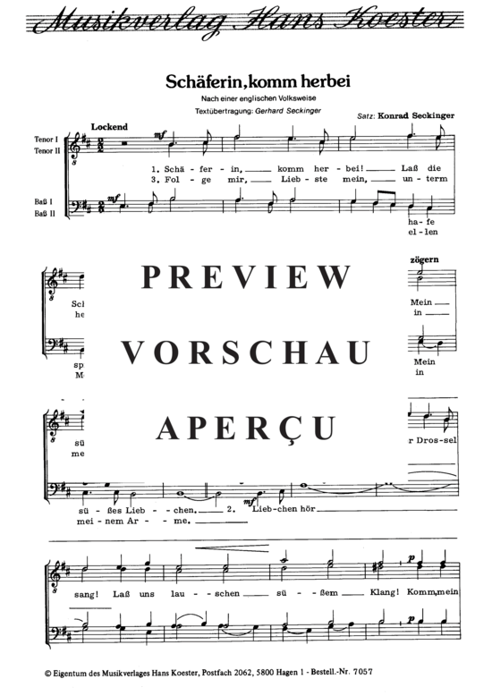 Product gallery: Page 2 of 3 Schäferin, komm herbei , , (male choir)