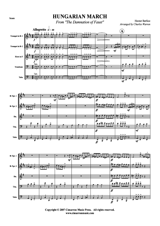 Produktbild zu: Ungarischer Marsch Hector Berlioz