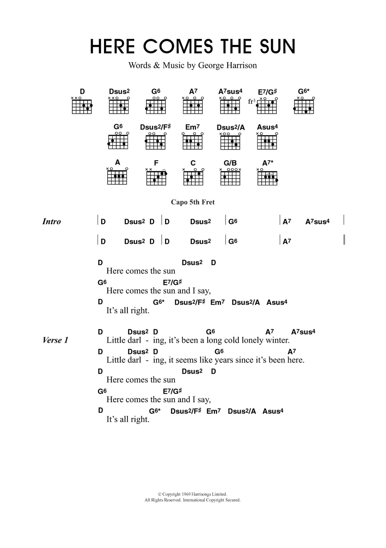 Produktgalerie: Seite 1 von 1 Here Comes The Sun, Travis, Gitarre