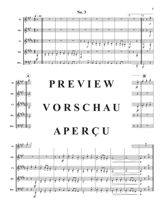 Produktgalerie: Seite 4 von 21 Papillons Op. 2 – 12 Sätze , , (Holzbläser-Quintett)
