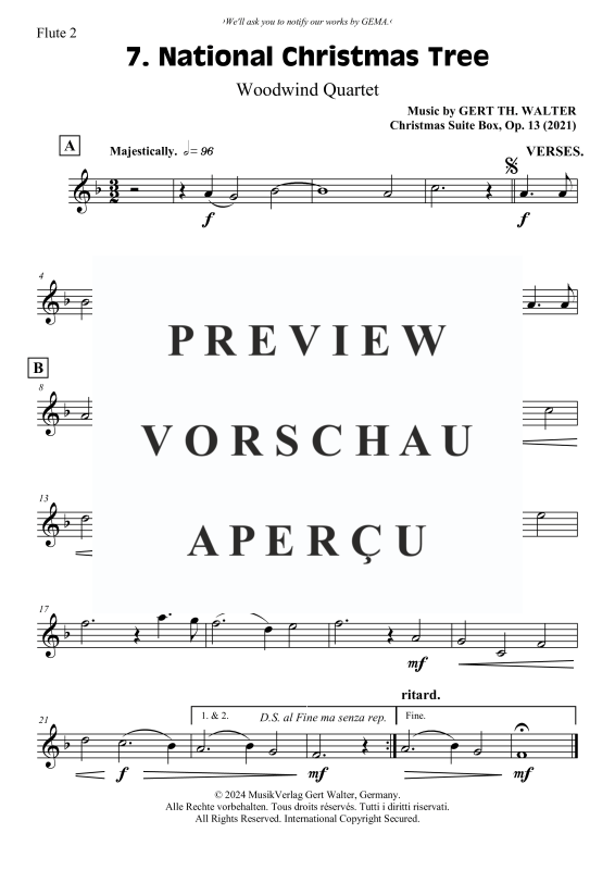 Produktgalerie: Seite 5 von 7 National Christmas Tree, , (Holzbläser Quartett)