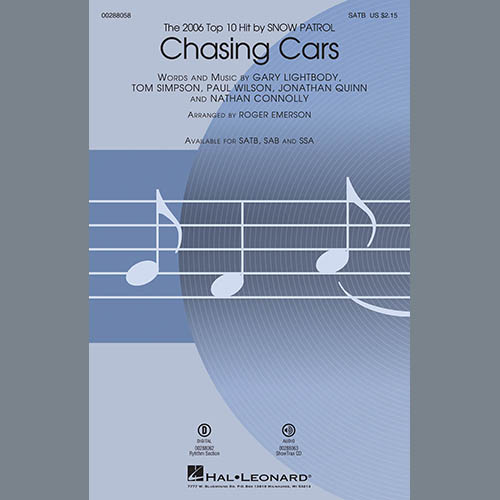 cover: Chasing Cars (arr. Roger Emerson), Snow Patrol, Chor