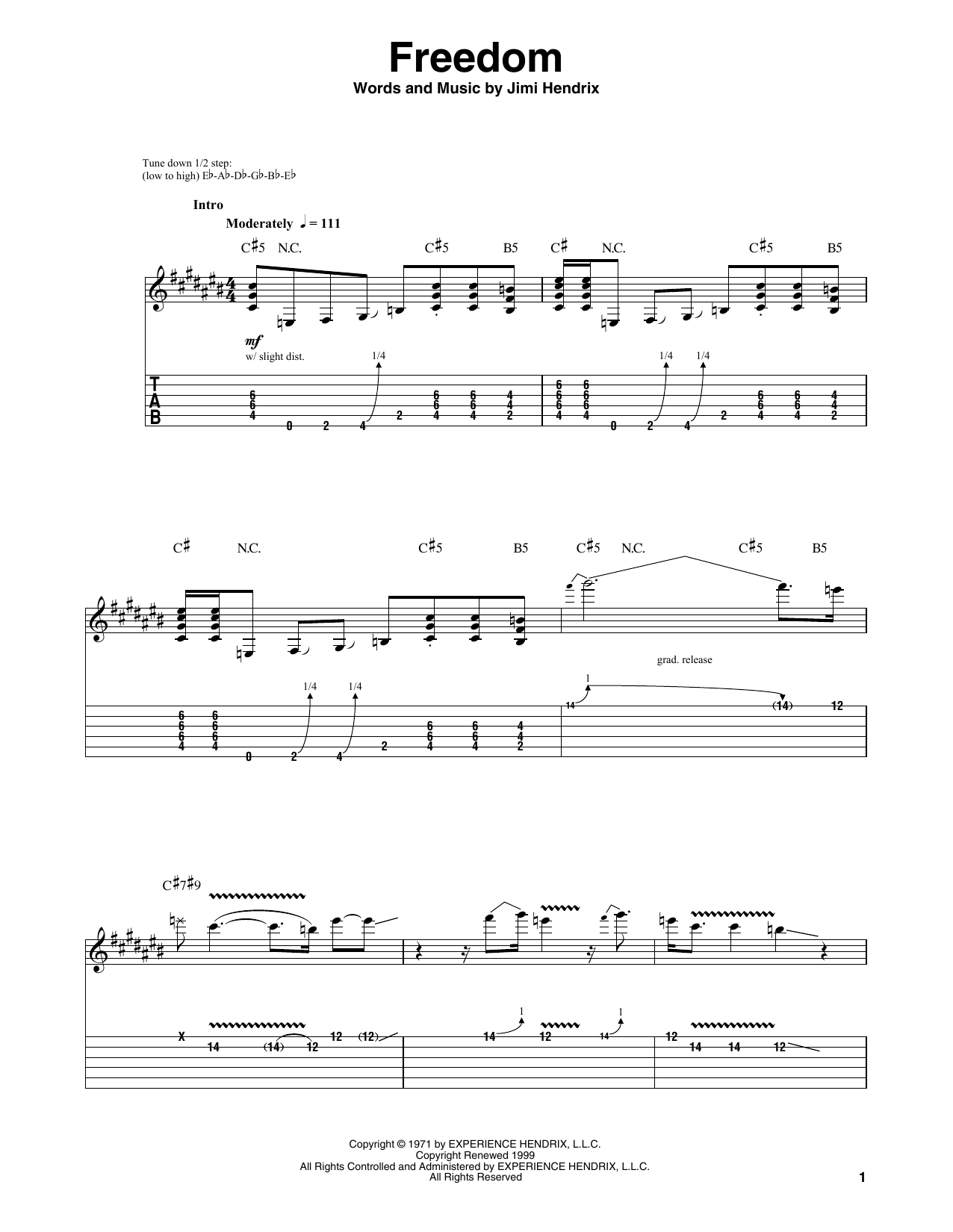 Produktgalerie: Seite 1 von 1 Freedom, Jimi Hendrix, Gitarre