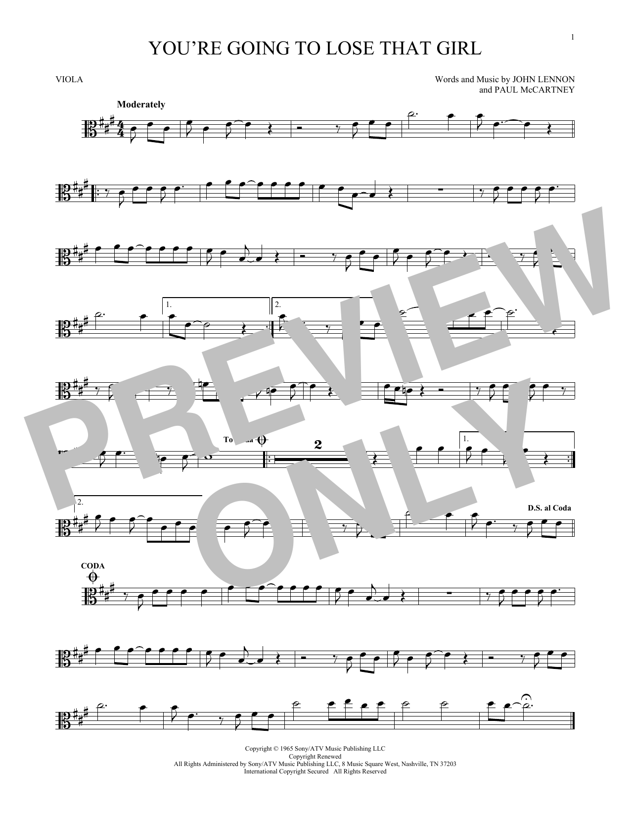 Product gallery: Page 1 of 1 You're Going To Lose That Girl, The Beatles