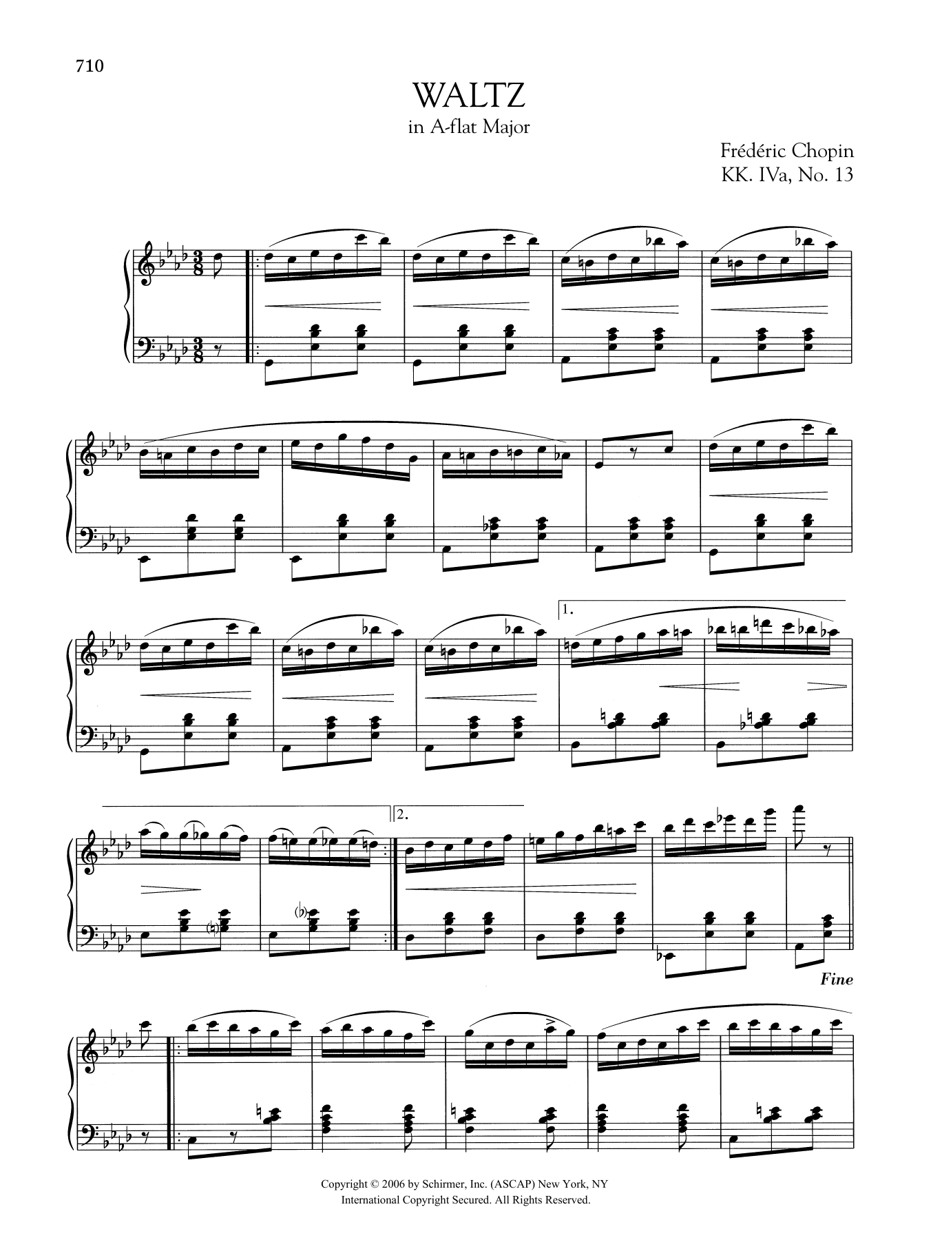 Product gallery: Page 1 of 1 Waltz in A-flat Major, KK. IVa, No. 13, Frédéric Chopin
