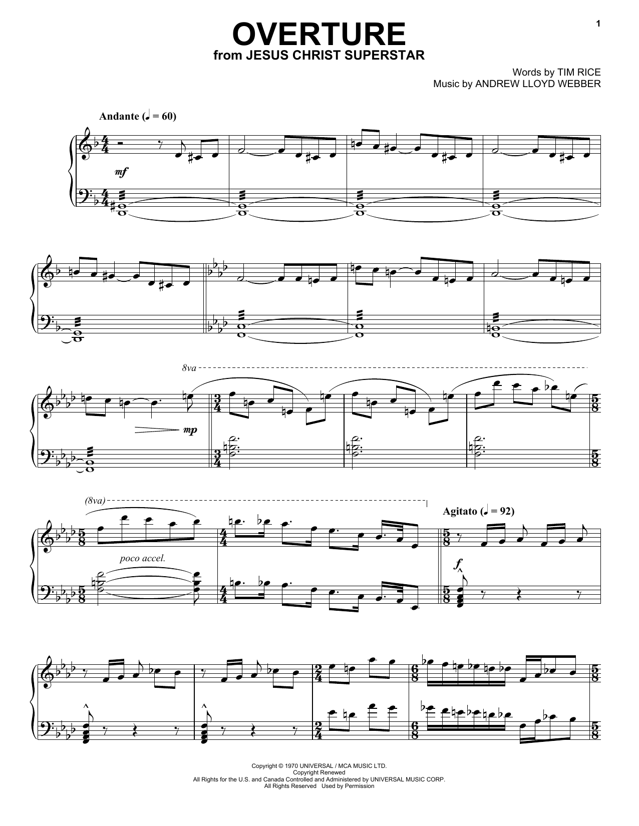 Produktbild zu: Overture (from Jesus Christ Superstar)