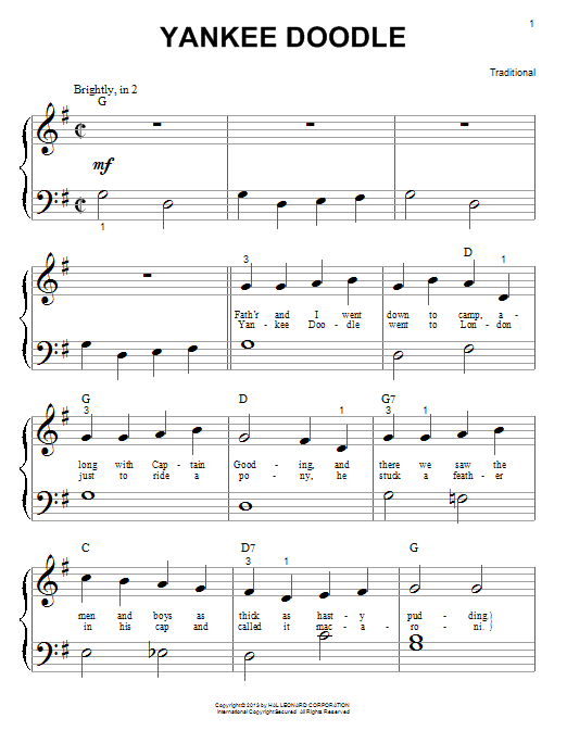Product picture to: Yankee Doodle (arr. Phillip Keveren)