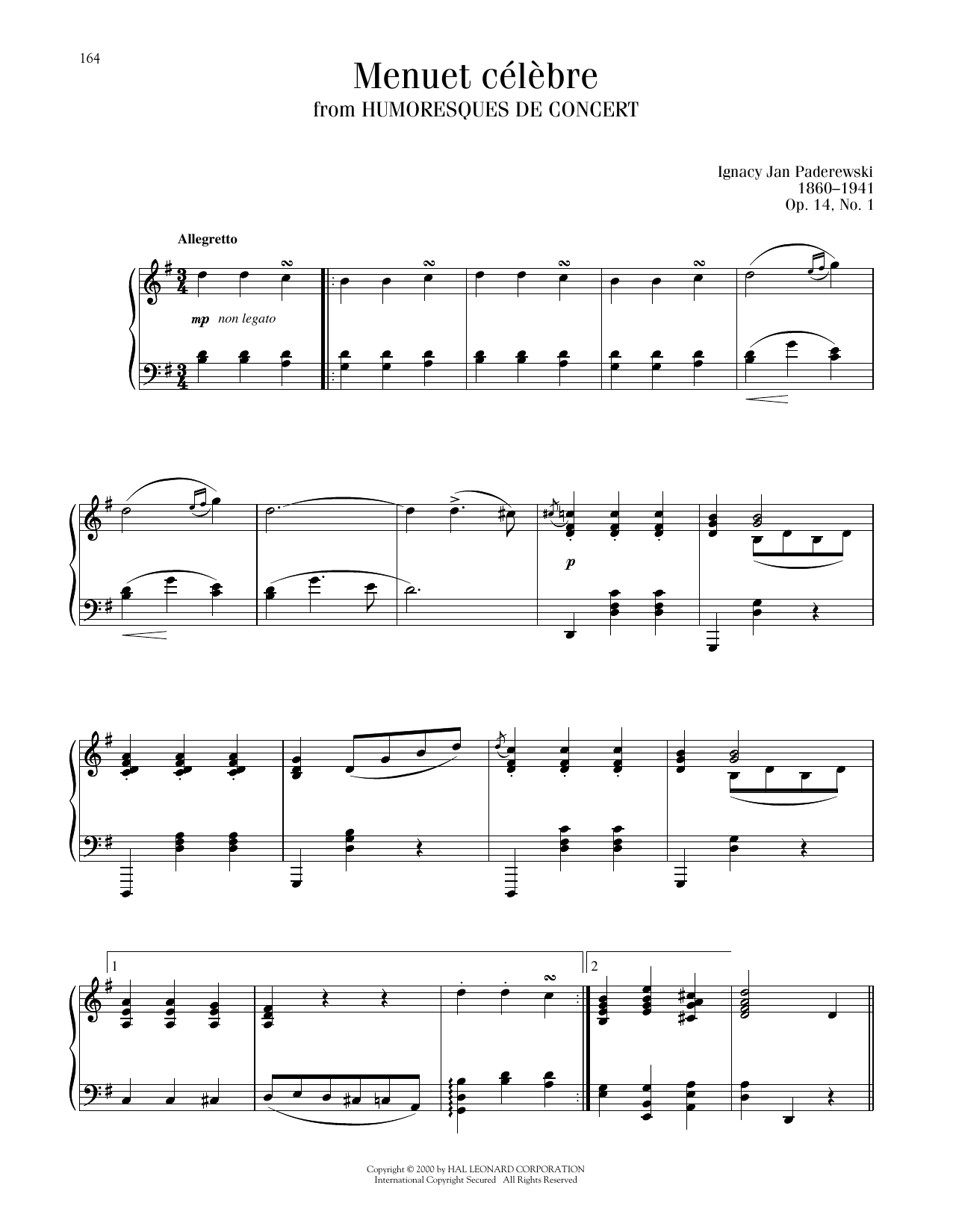 Produktbild zu: Minuet In G (Menuet)
