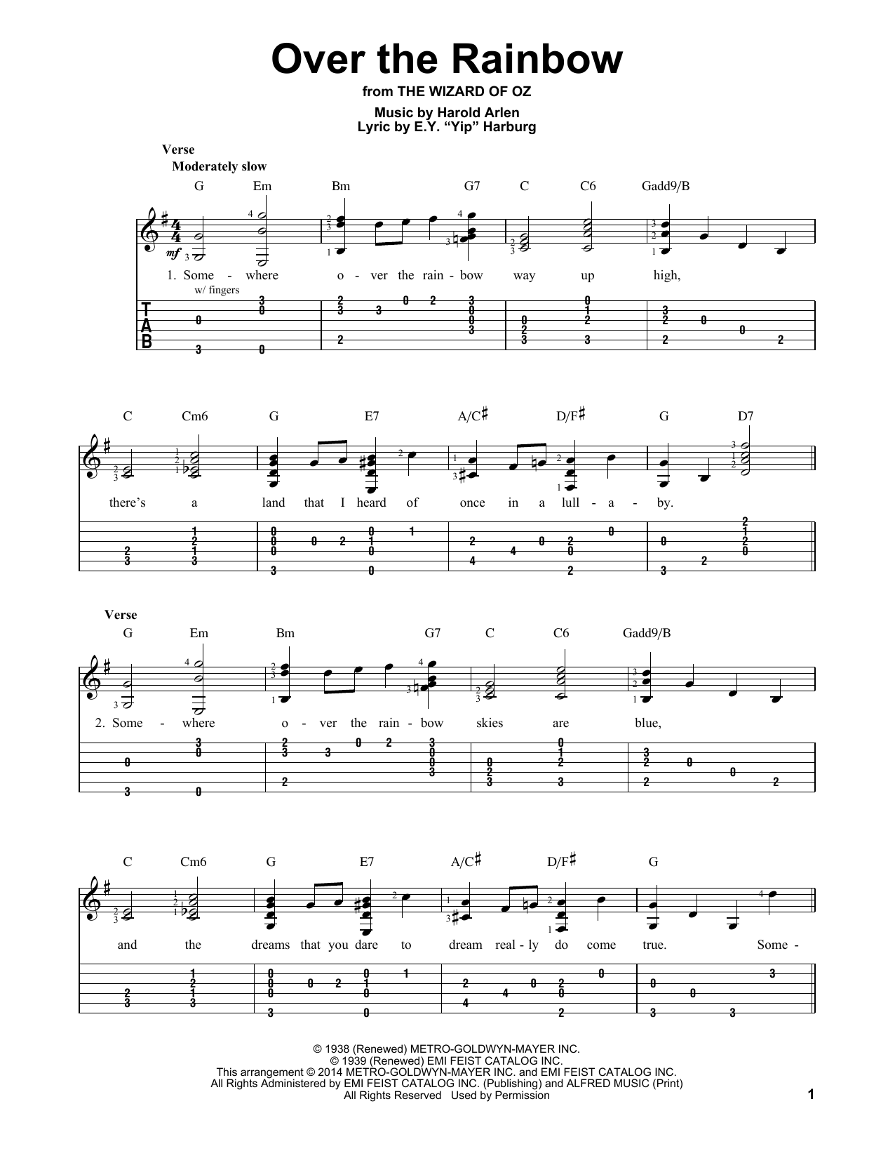 Produktbild zu:  Over The Rainbow - Harold Arlen