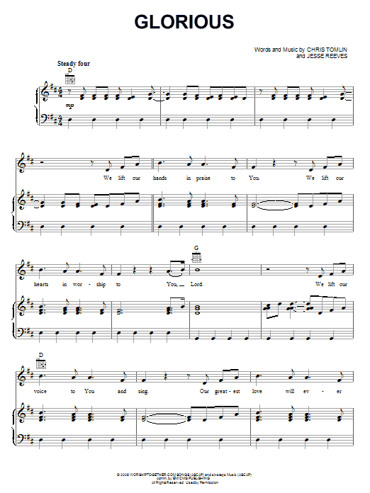 Product gallery: Page 1 of 1 Glorious, Chris Tomlin