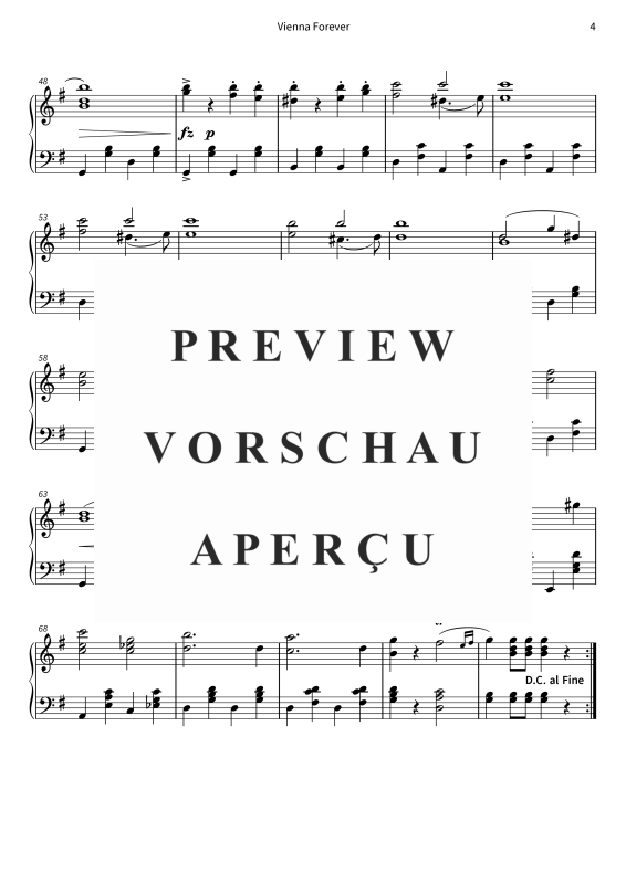 Product gallery: Page 6 of 6 Vienna Forever, , Piano Solo