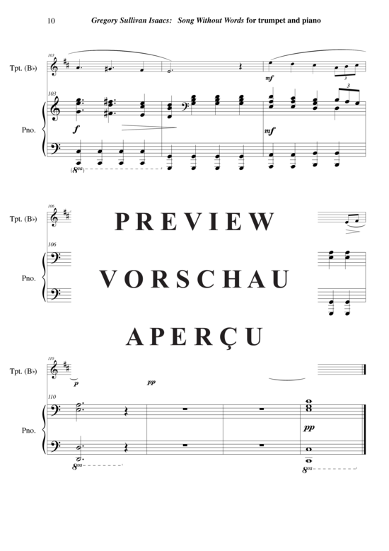 Produktgalerie: Seite 11 von 15 Song Without Words , , (Trompete in B + Klavier)