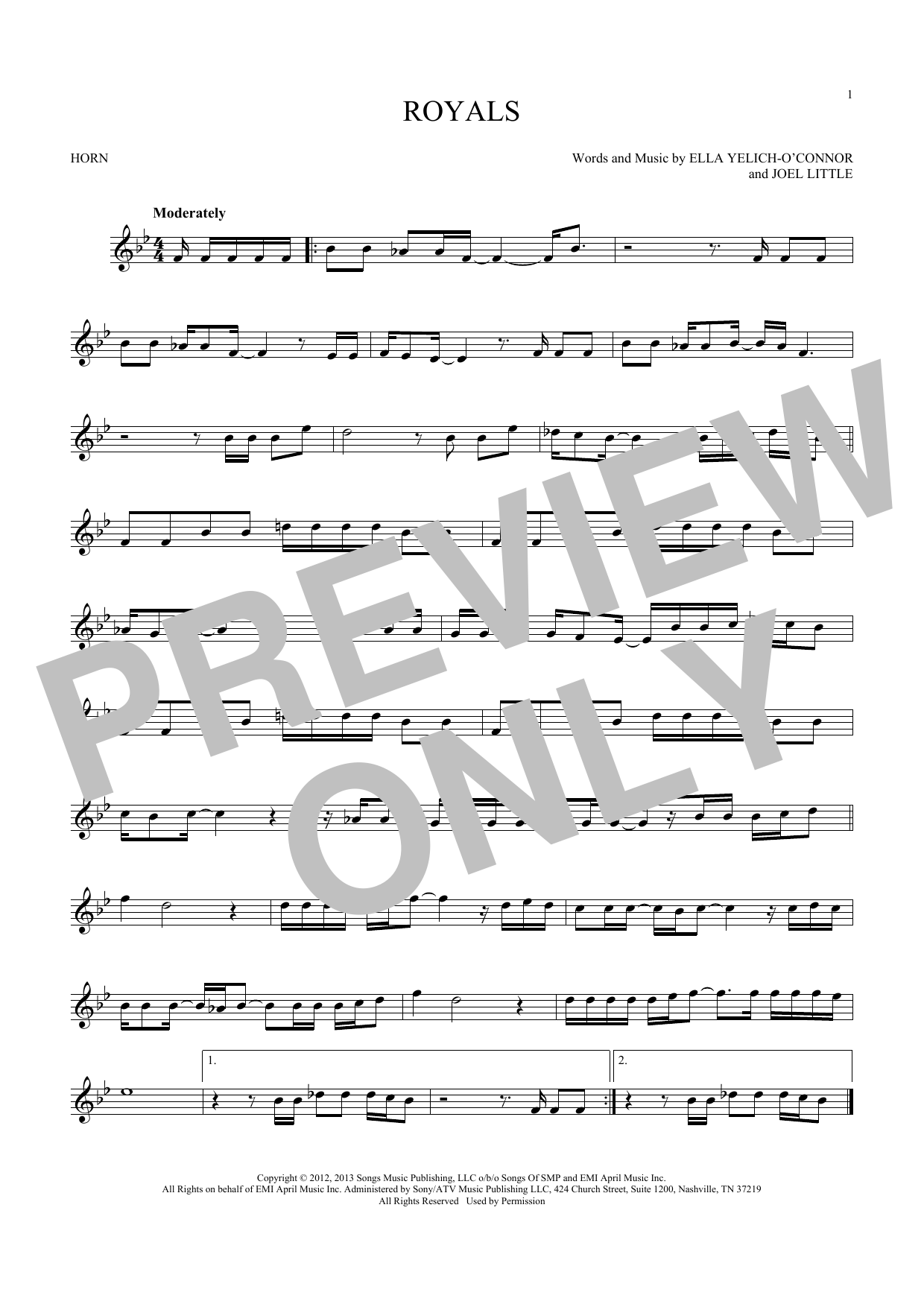 Produktgalerie: Seite 1 von 1 Royals, Lorde, Horn