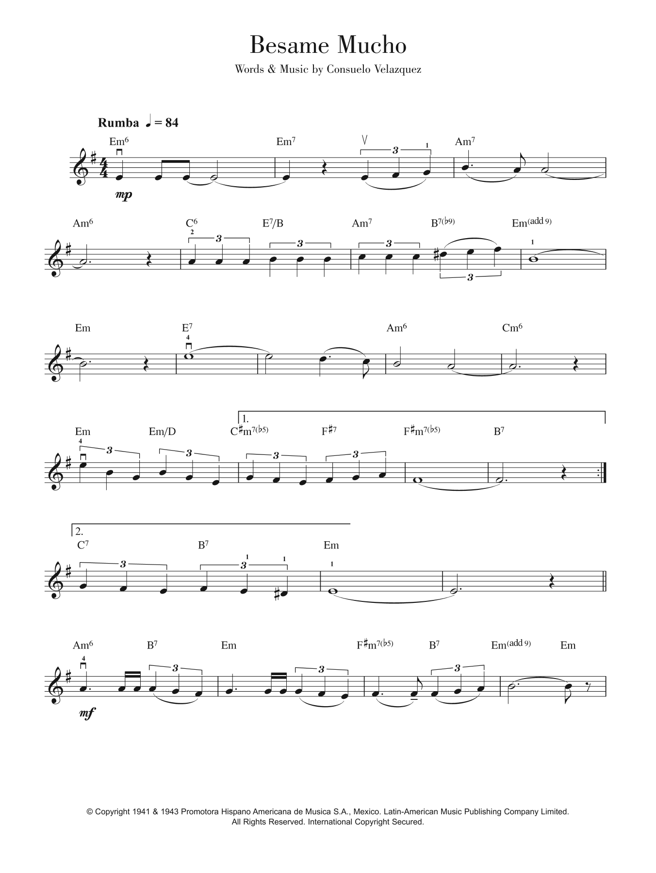 Product gallery: Page 1 of 1 Besame Mucho (Kiss Me Much), Consuelo Velazquez