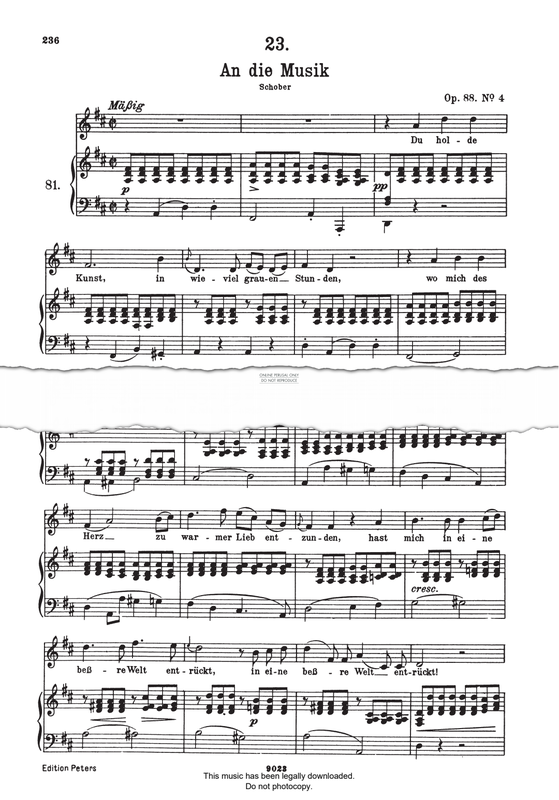 Product picture to: An die Musik Op.88/4 D547