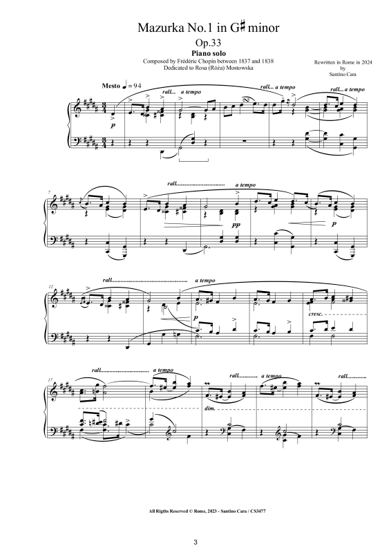Produktgalerie: Seite 1 von 11 4 Mazurkas Op.33 für Klavier - Vollständige Partituren, , Klavier Solo