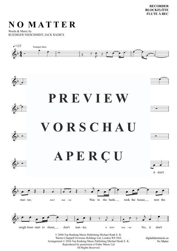 Produktgalerie: Seite 2 von 4 No Matter, Radics, Jack, Blockflöte