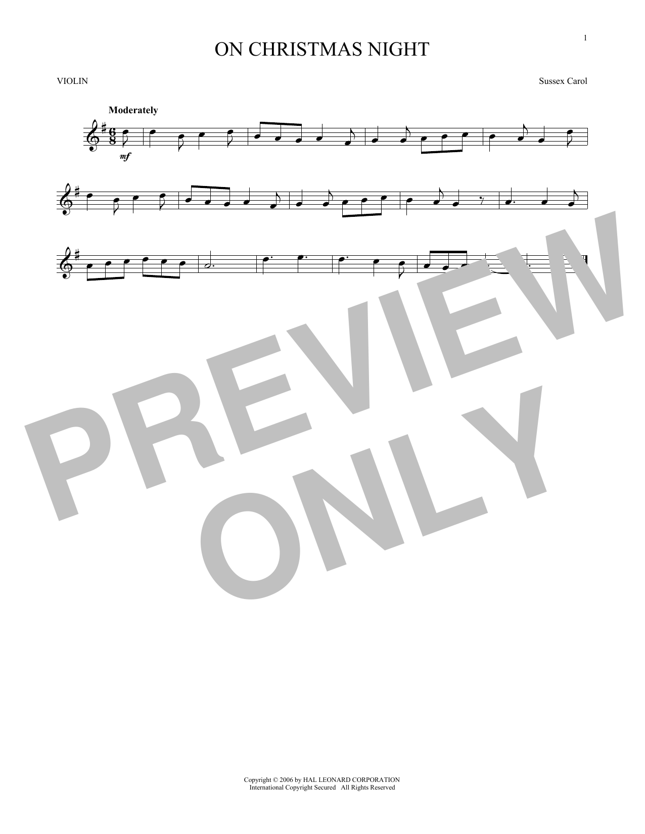 Product gallery: Page 1 of 1 On Christmas Night, Sussex Carol