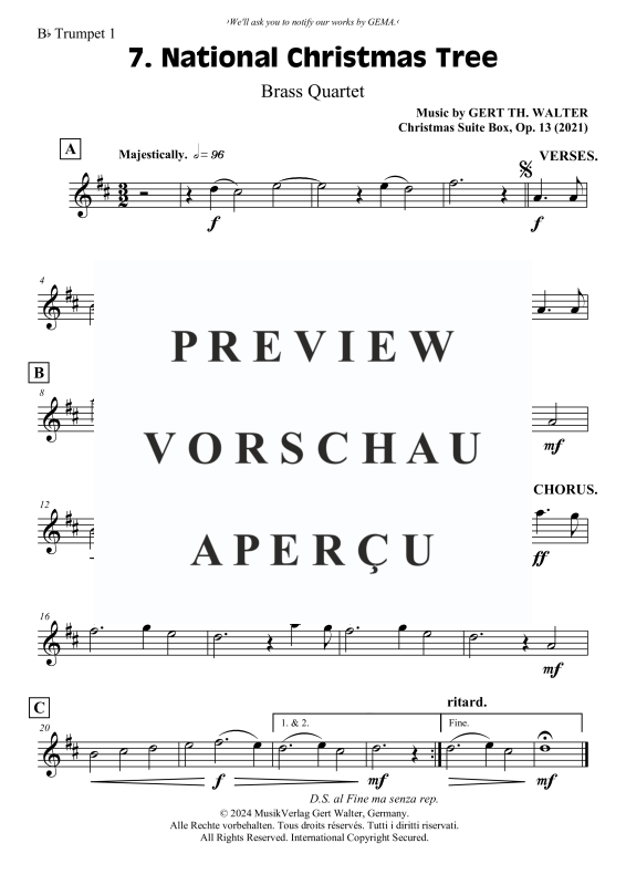 Produktgalerie: Seite 4 von 7 National Christmas Tree, , (Blechbläserquartett)