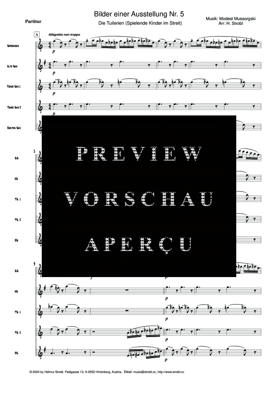 Produktgalerie: Seite 3 von 10 Die Tuilerien, , Saxophon Quintett