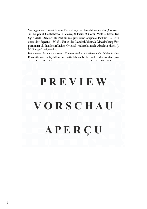 Produktgalerie: Seite 3 von 11 Concerto in Eb per il Contrabasso, , Studienpartitur Orchester