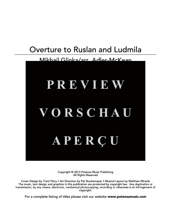 Product gallery: Page 3 of 11 Overture to Ruslan and Ludmila, , (Tuba Quartet)