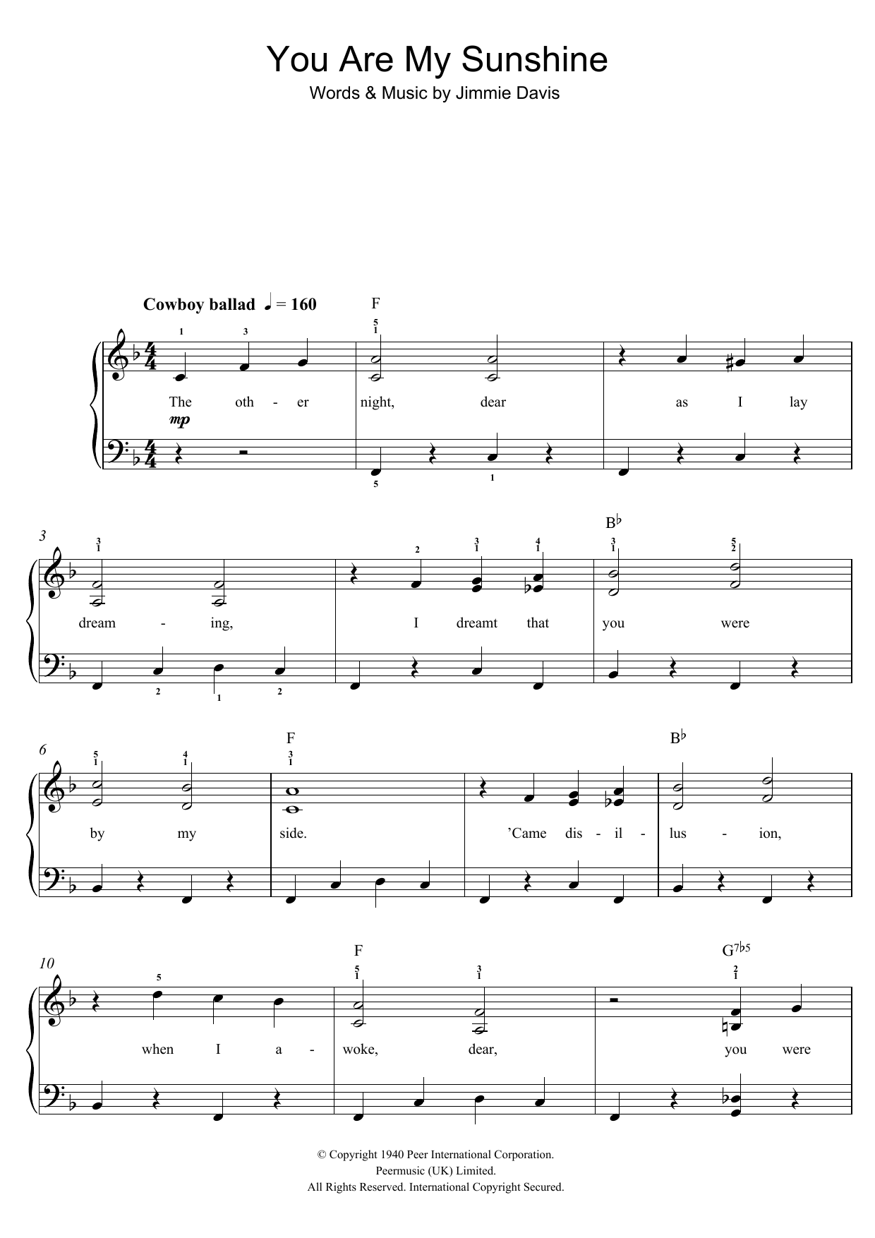 Produktbild zu: You Are My Sunshine