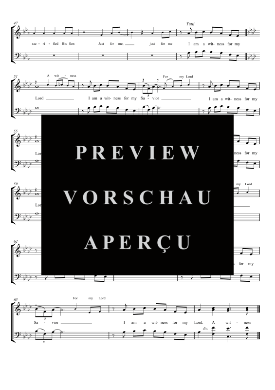 gallery: I´m a Witness, , Gemischter Chor SAM/Solo opt. und Klavier