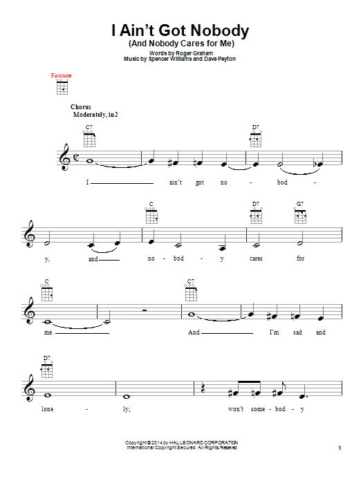 Product gallery: Page 1 of 1 I Ain't Got Nobody (And Nobody Cares For Me), Roger Graham