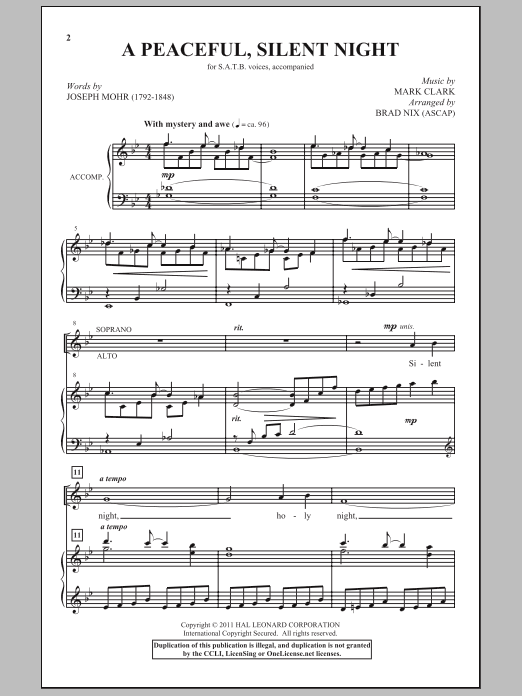 Product gallery: Page 1 of 1 A Peaceful, Silent Night, Brad Nix