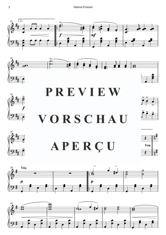 Product gallery: Page 5 of 6 Vienna Forever, , Piano Solo