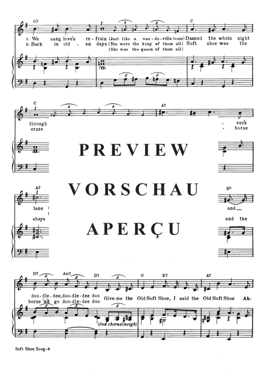 Produktgalerie: Seite 4 von 8 Soft Shoe Song (The Dance My Darlin' Used To Do) , Popular Standard, (Klavier und Gesang)