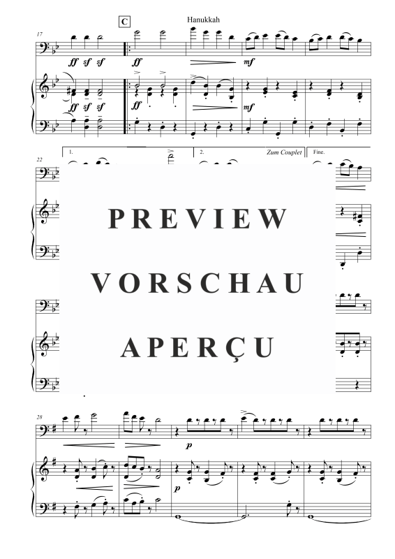 Produktgalerie: Seite 3 von 6 Hanukkah, , Posaune und Klavier
