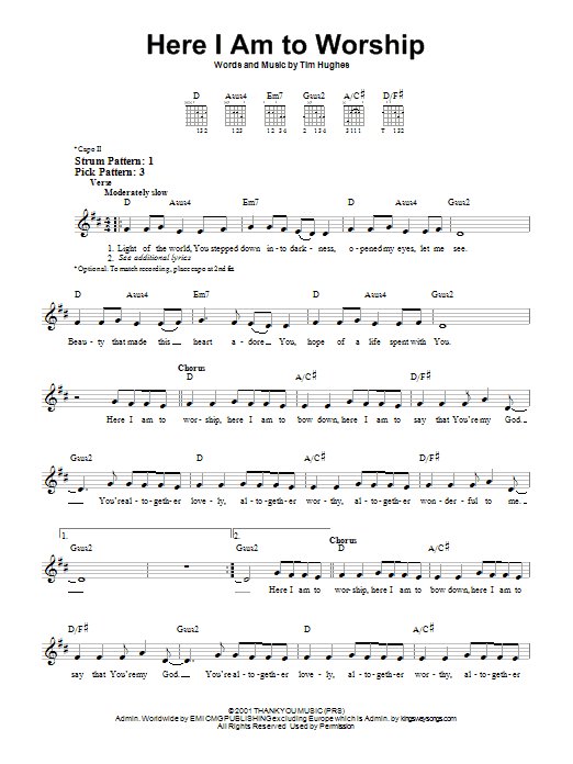 Product gallery: Page 1 of 1 Here I Am To Worship, Tim Hughes